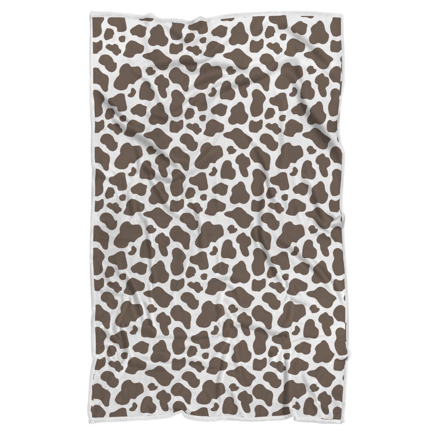 Brown Cow Pattern Print Throw Blanket-grizzshop