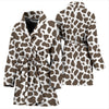 Brown Cow Pattern Print Women Long Robe-grizzshop