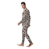 Brown Cow Print Pattern Men's Pajamas-grizzshop