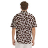 Brown Cow Print Pattern Men's Short Sleeve Shirts-grizzshop