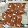 Brown Donkey Pattern Print Blanket-grizzshop