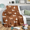 Brown Donkey Pattern Print Blanket-grizzshop