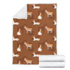 Brown Donkey Pattern Print Blanket-grizzshop