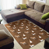 Brown Donkey Pattern Print Floor Mat-grizzshop