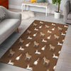 Brown Donkey Pattern Print Floor Mat-grizzshop