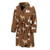 Brown Donkey Pattern Print Men Long Robe-grizzshop