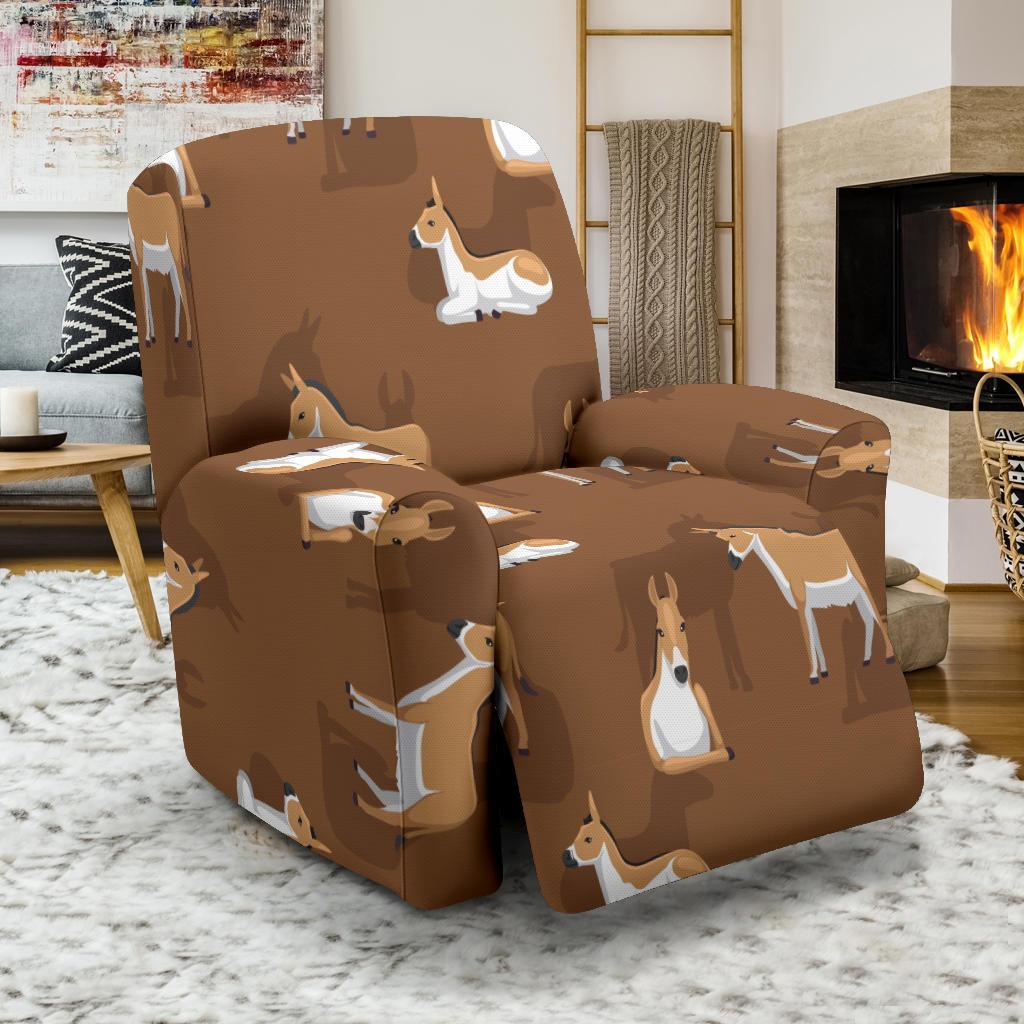 Brown Donkey Pattern Print Recliner Cover-grizzshop