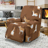 Brown Donkey Pattern Print Recliner Cover-grizzshop