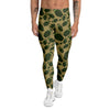 Brown Grenade Print Pattern Men's Leggings-grizzshop