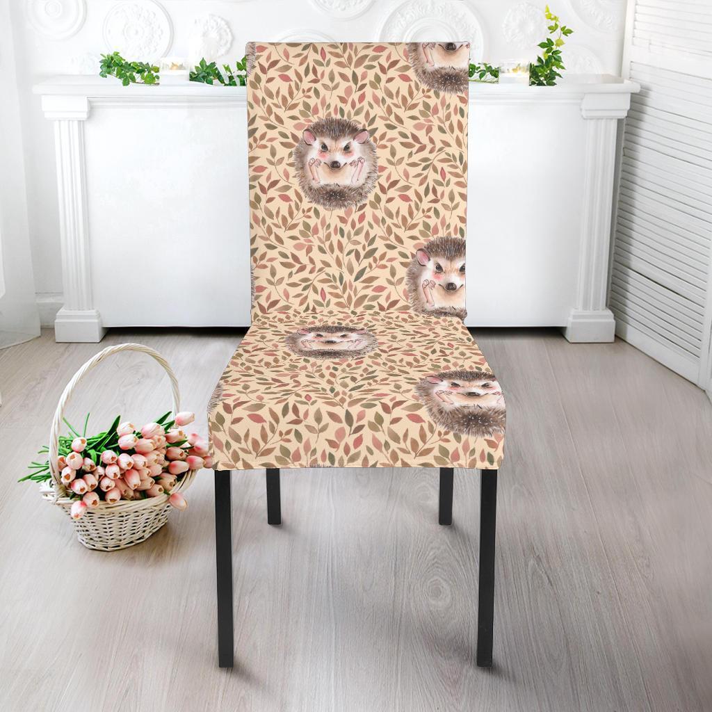 Brown Leaf Hedgehogs Chair Cover-grizzshop