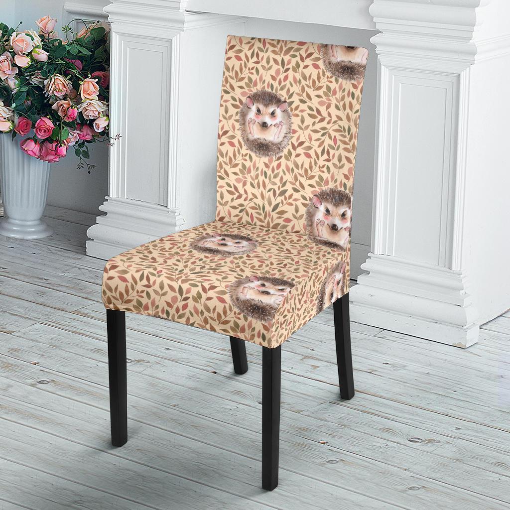 Brown Leaf Hedgehogs Chair Cover-grizzshop