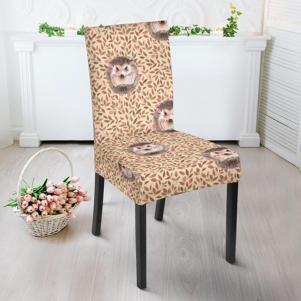 Brown Leaf Hedgehogs Chair Cover-grizzshop