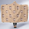 Brown Leaf Hedgehogs Hooded Blanket-grizzshop