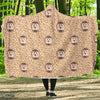 Brown Leaf Hedgehogs Hooded Blanket-grizzshop