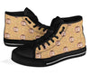 Brown Leaf Hedgehogs Men Women's High Top Shoes-grizzshop