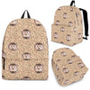 Brown Leaf Hedgehogs Pattern Print Premium Backpack-grizzshop