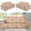 Brown Leaf Hedgehogs Sofa Covers-grizzshop