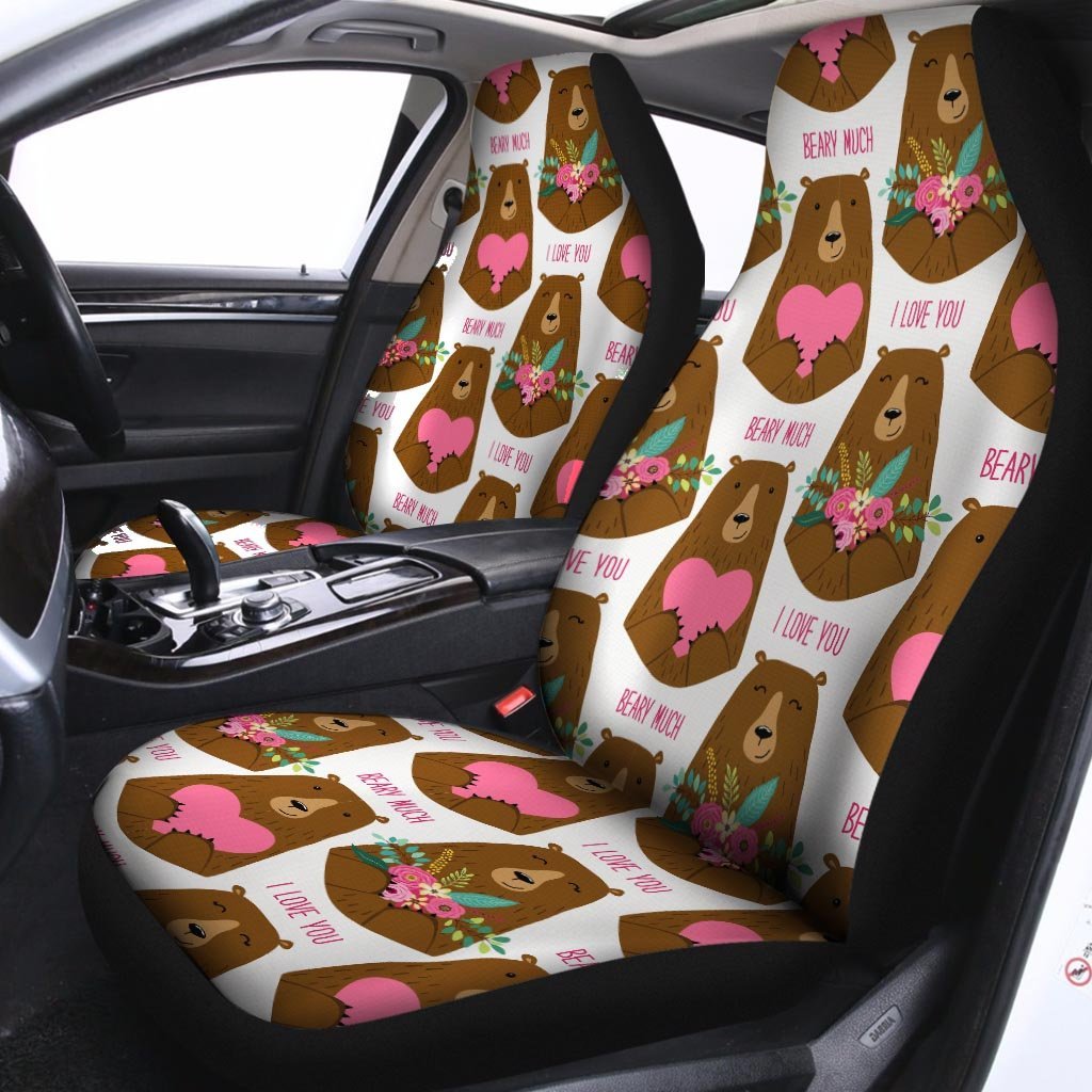 Brown Mama Bear Car Seat Covers-grizzshop