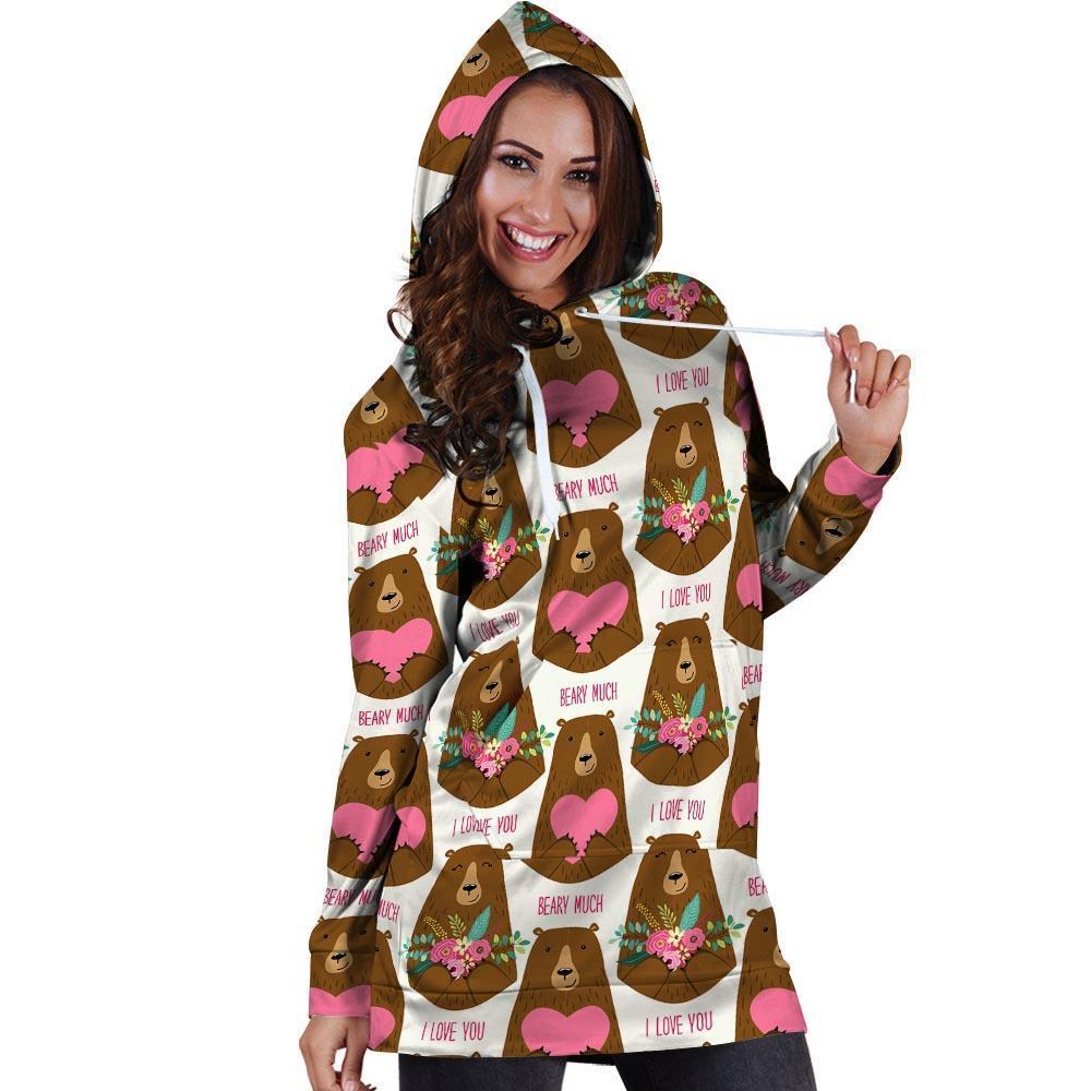 Brown Mama Bear Hoodie Dress-grizzshop