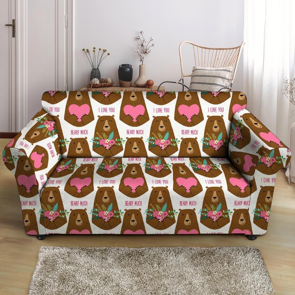 Brown Mama Bear Loveseat Cover-grizzshop