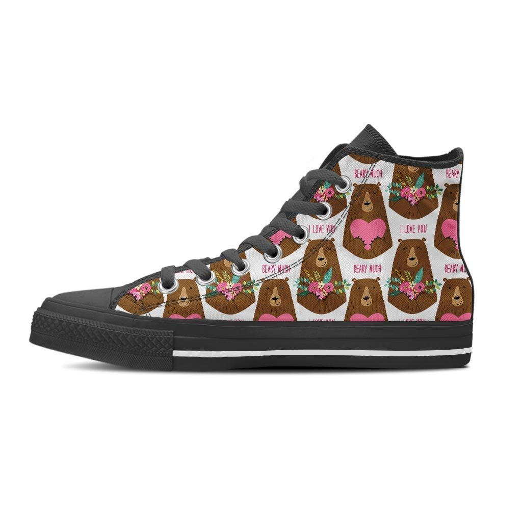 Brown Mama Bear Men's High Top Shoes-grizzshop