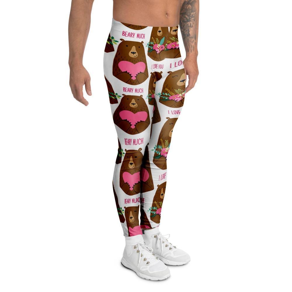 Brown Mama Bear Men's Leggings-grizzshop