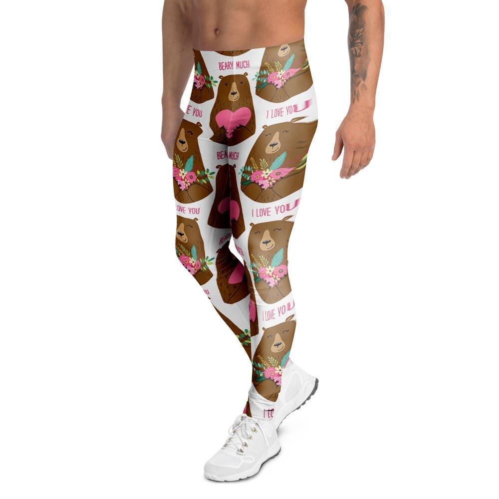 Brown Mama Bear Men's Leggings-grizzshop