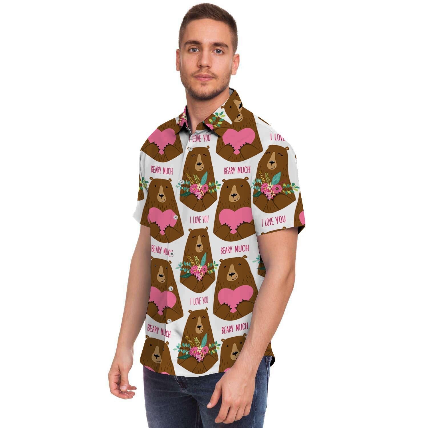 Brown Mama Bear Men's Short Sleeve Shirt-grizzshop