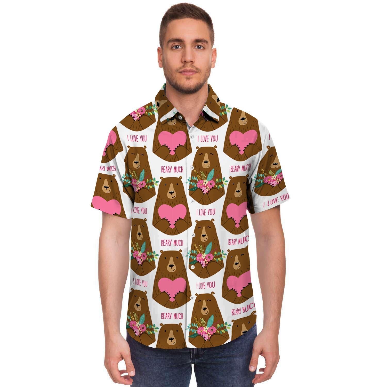 Brown Mama Bear Men's Short Sleeve Shirt-grizzshop