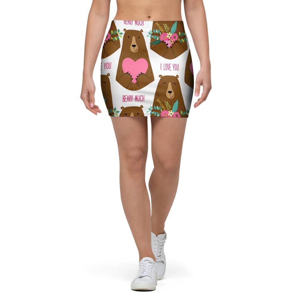 Brown Mama Bear Mini Skirt-grizzshop