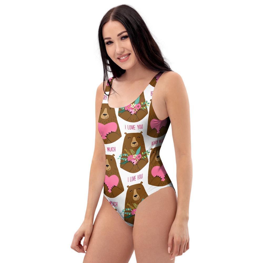 Brown Mama Bear One Piece Swimsuite-grizzshop