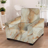 Brown Marble Armchair Cover-grizzshop