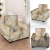 Brown Marble Armchair Cover-grizzshop