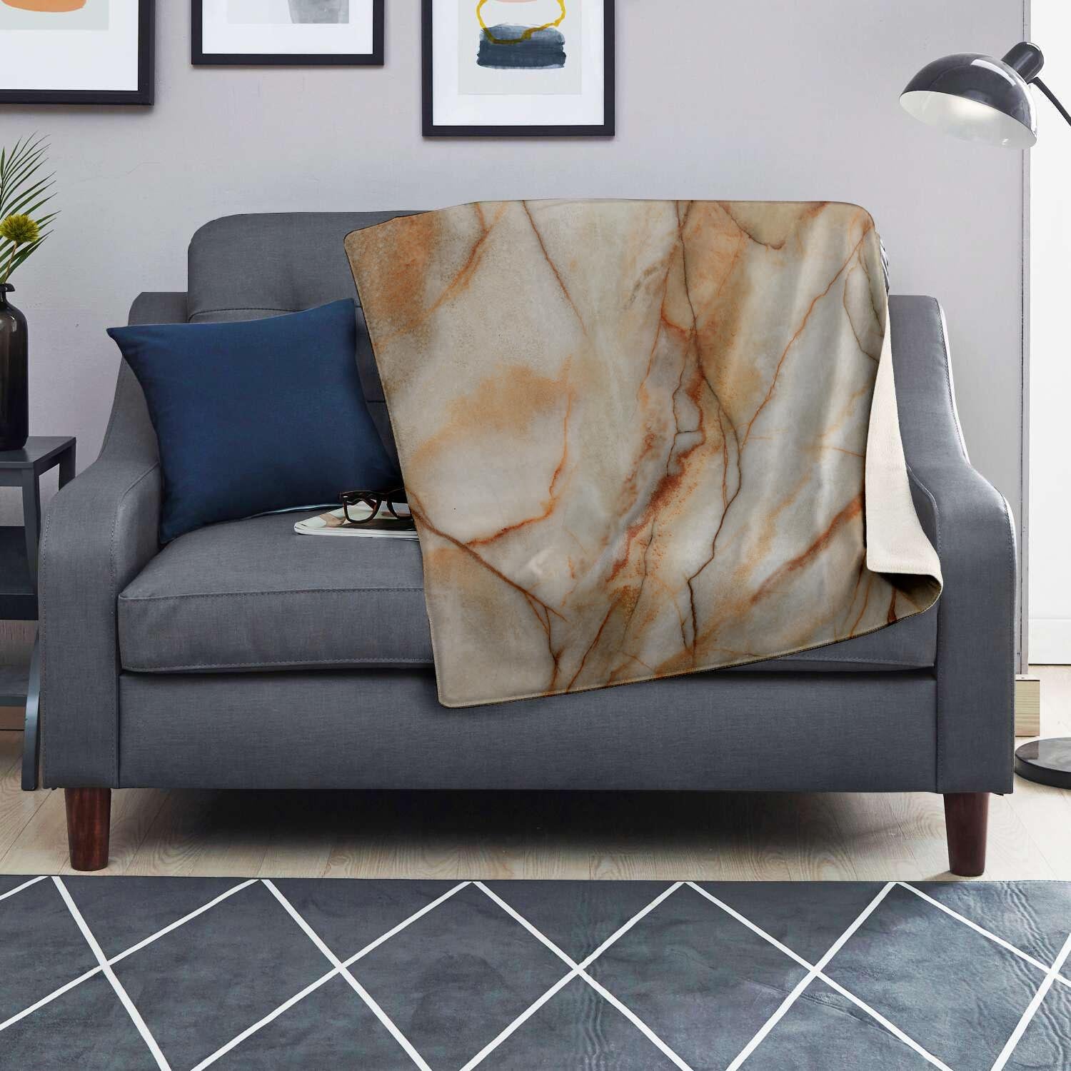 Brown Marble Blanket-grizzshop