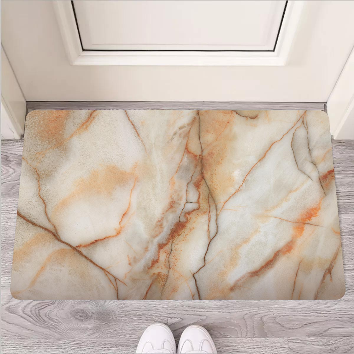 Brown Marble Door Mat-grizzshop