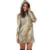 Brown Marble Hoodie Dress-grizzshop