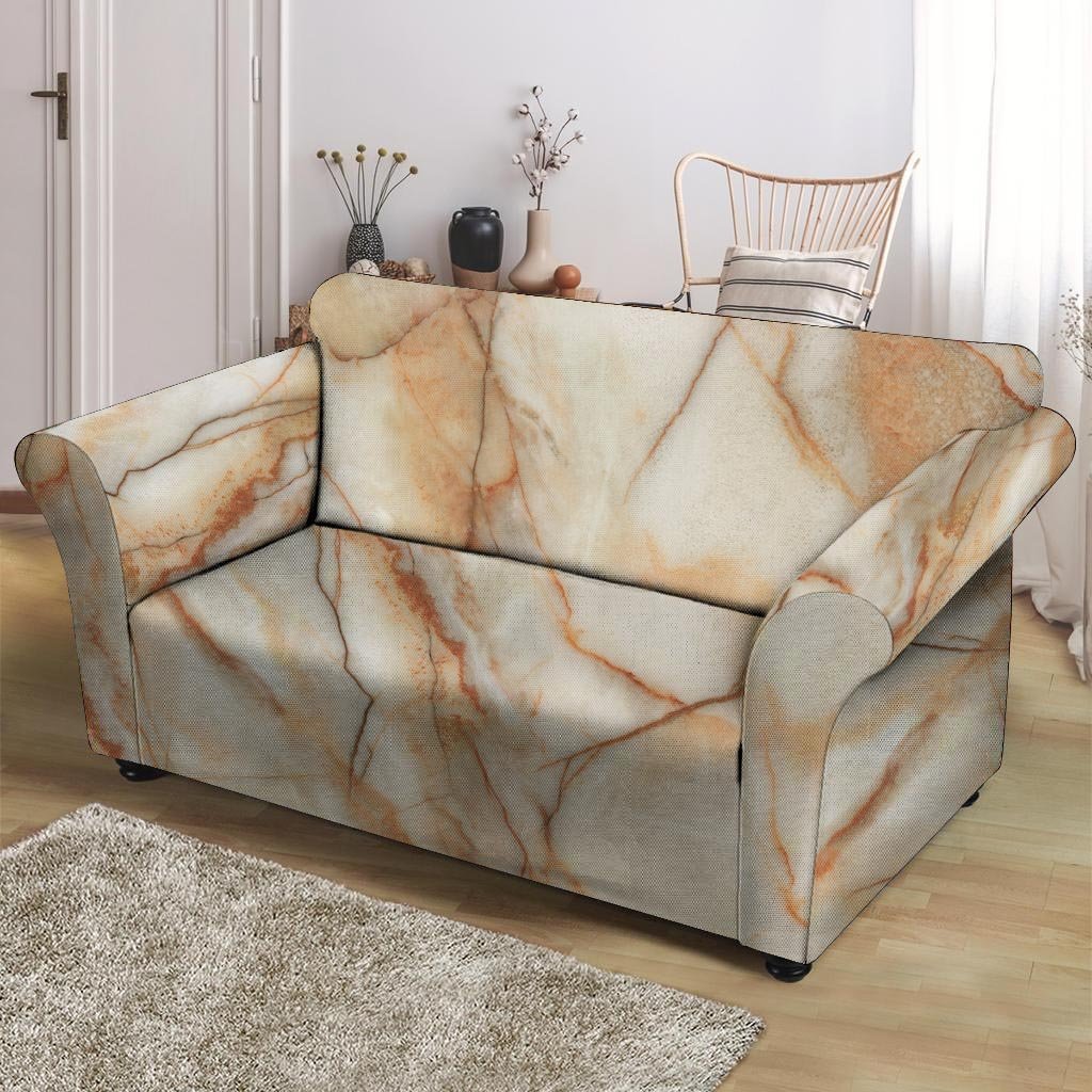 Brown Marble Loveseat Cover-grizzshop