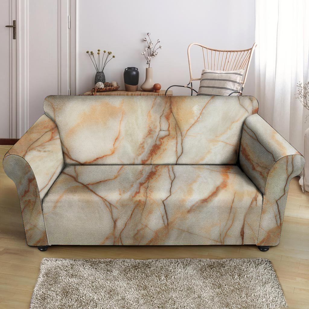 Brown Marble Loveseat Cover-grizzshop