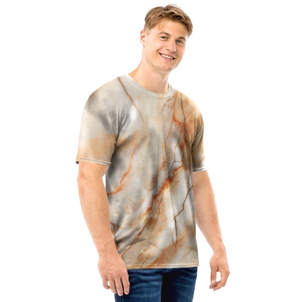 Brown Marble Men T Shirt-grizzshop