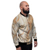 Brown Marble Men's Bomber Jacket-grizzshop