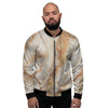 Brown Marble Men's Bomber Jacket-grizzshop