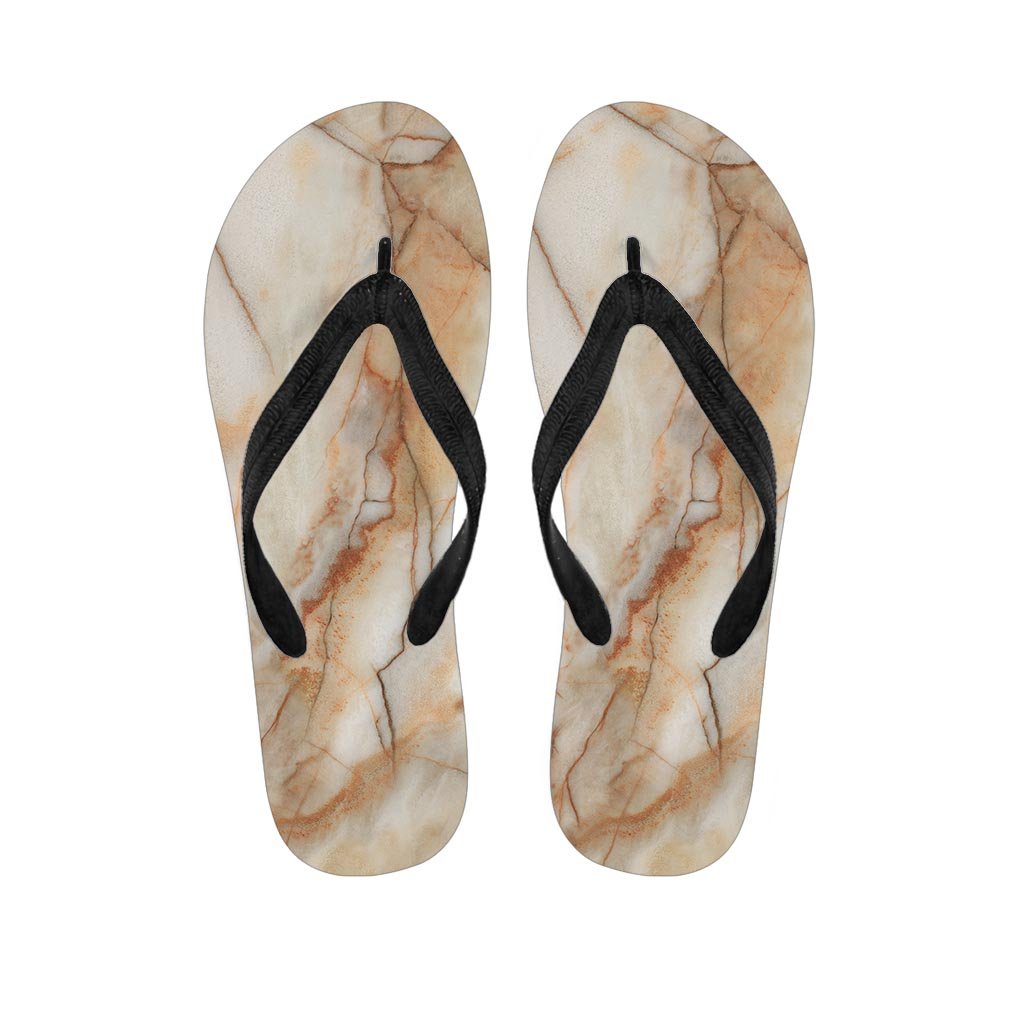 Brown Marble Men's Flip Flops-grizzshop