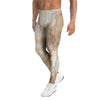 Brown Marble Men's Leggings-grizzshop