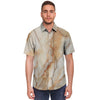 Brown Marble Men's Short Sleeve Shirt-grizzshop