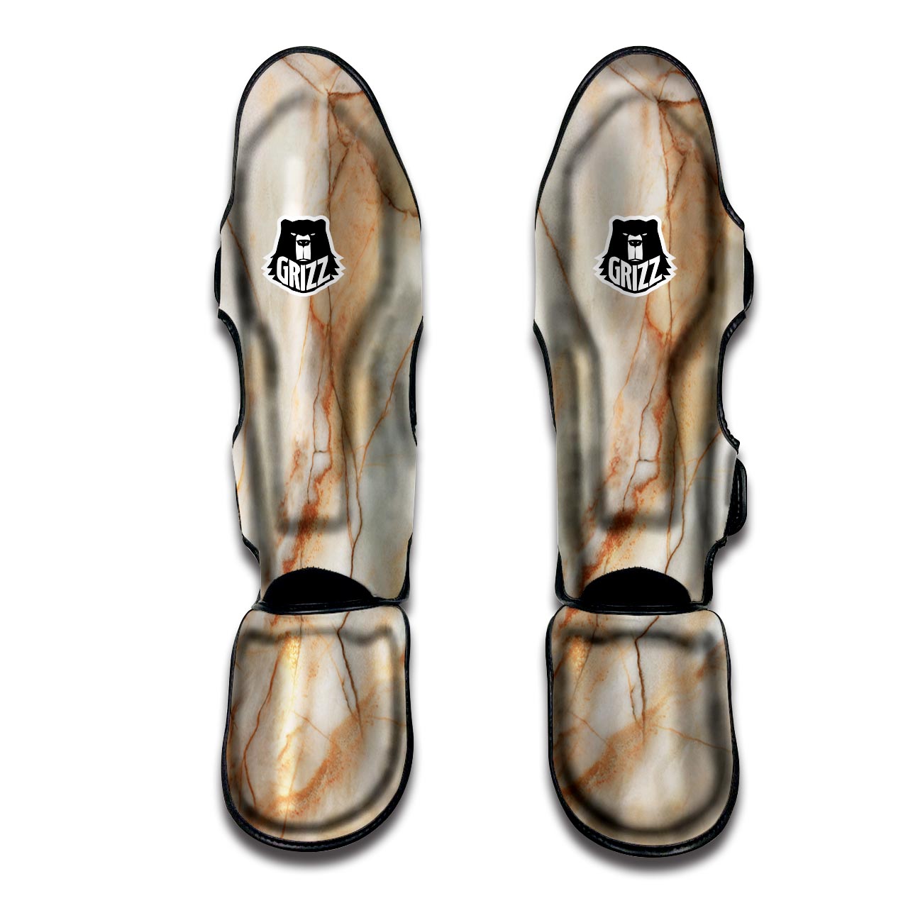 Brown Marble Muay Thai Shin Guard-grizzshop