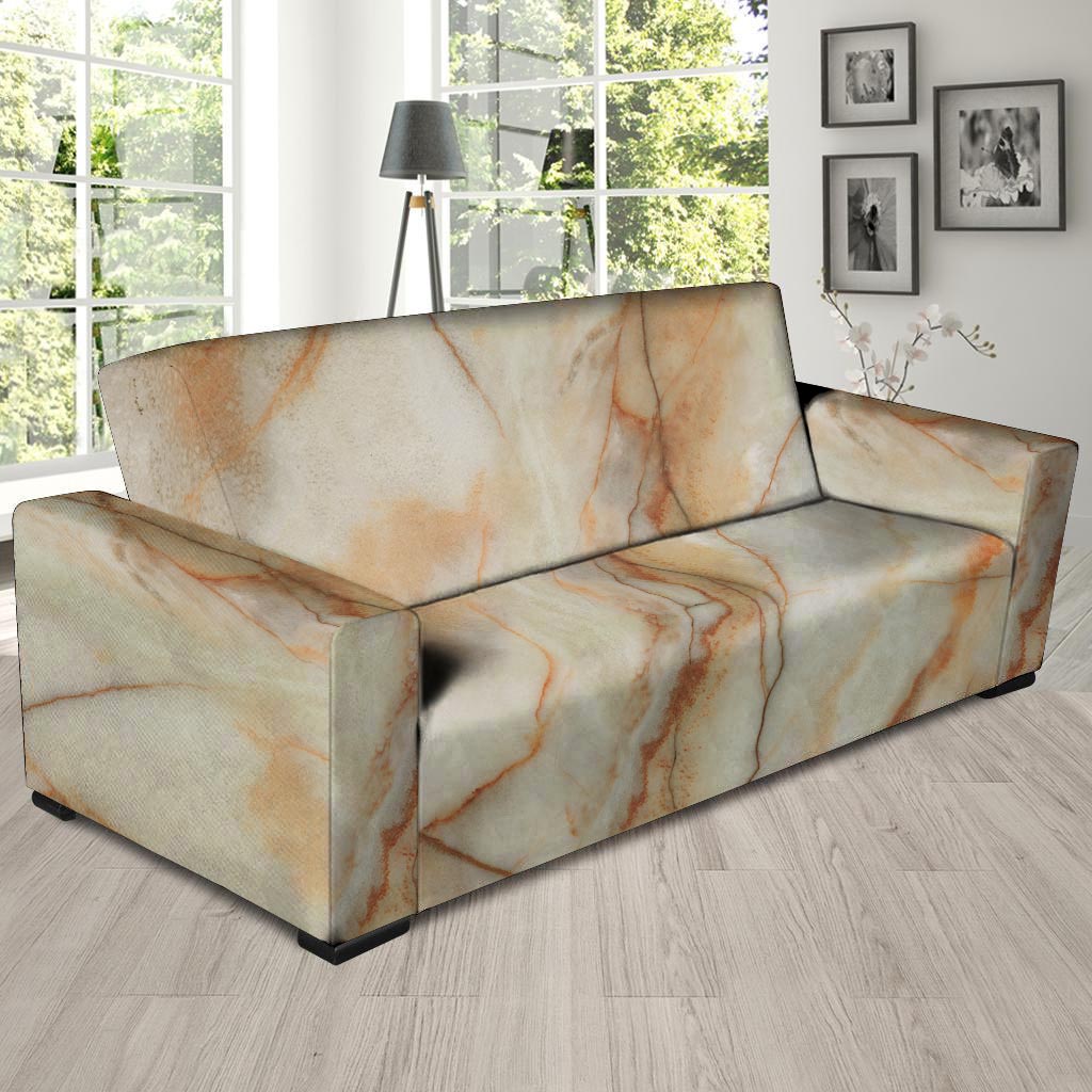 Brown Marble Sofa Cover-grizzshop