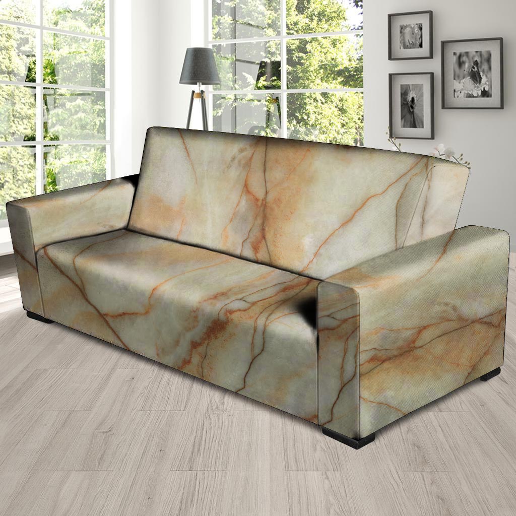 Brown Marble Sofa Cover-grizzshop