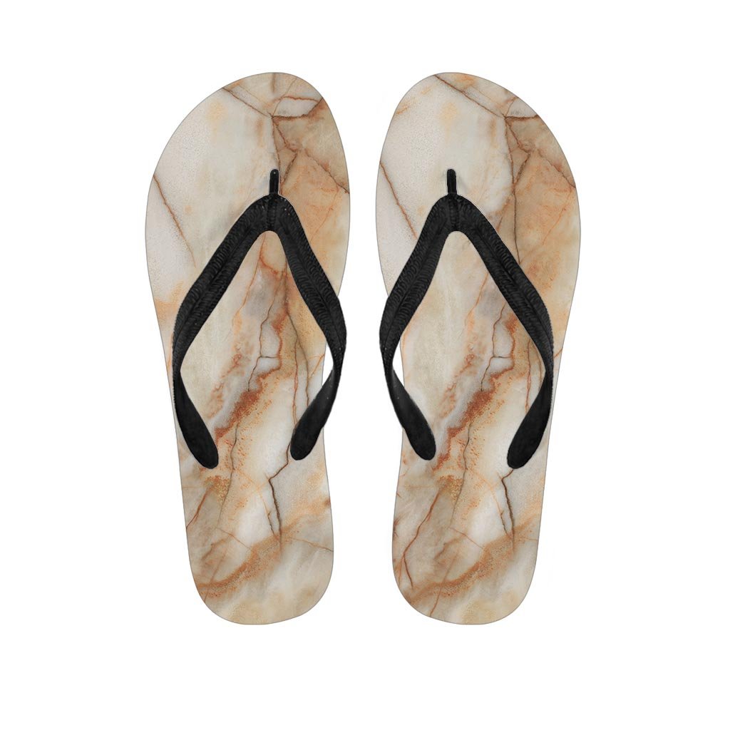 Brown Marble Women's Flip Flops-grizzshop