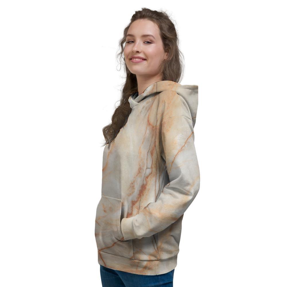 Brown Marble Women's Hoodie-grizzshop