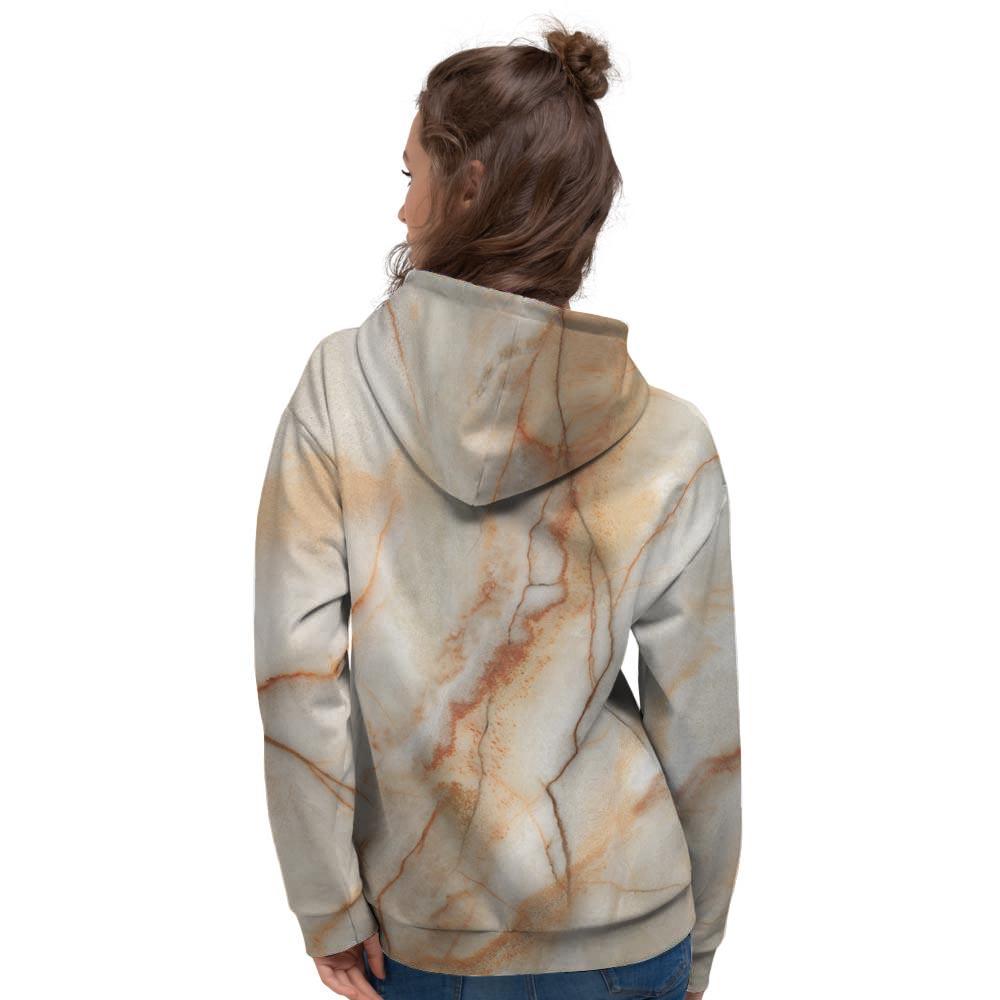 Brown Marble Women's Hoodie-grizzshop